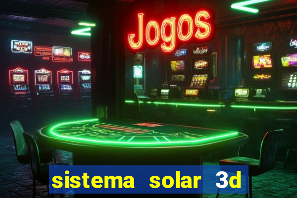 sistema solar 3d em movimento